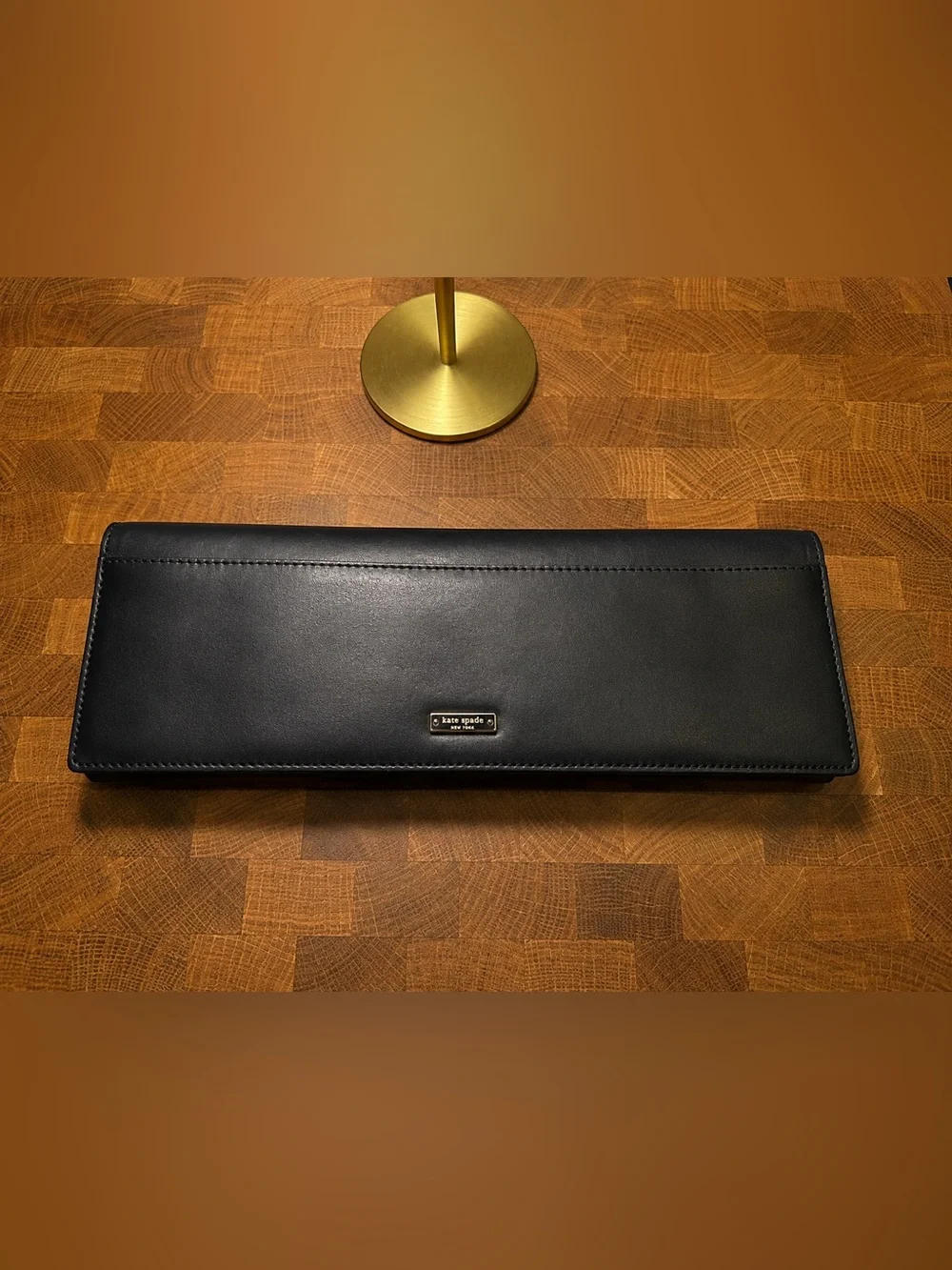 Kate Spade New York “Mix It Up” Black Leather Clutch Wallet Crossbody Bag
